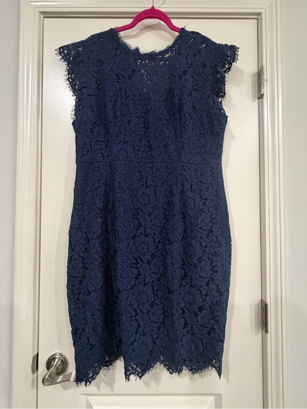 Miusol Navy Floral Lace Midi Dress